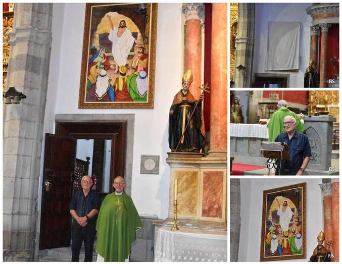 Imágenes del acto de descubrimiento del cuadro/Francisco Javier Santana.